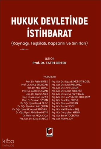 Hukuk Devletinde İstihbarat (Ciltli)