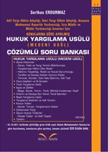 Hukuk Yargılama Usûlü Çözümlü Soru Bankası