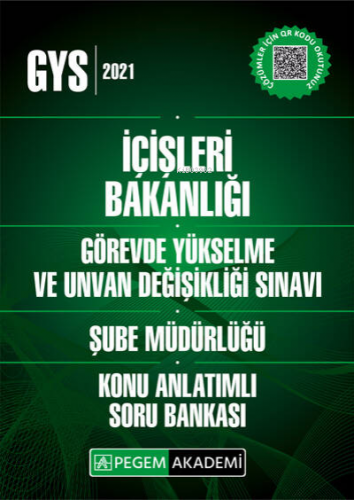 İçişleri Bakanlığı Görevde Yükselme ve Unvan Değişikliği Sınavı Şube Müdürlüğü Konu Anlatımlı Soru Bankası