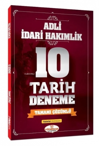 İdari Hakimlik Tarih 10 Deneme Çözümlü