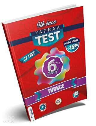 İlk Önce Yayıncılık 6. Sınıf Türkçe Yaprak Test