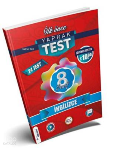 İlk Önce Yayıncılık 8.Sınıf Yaprak Test İngilizce