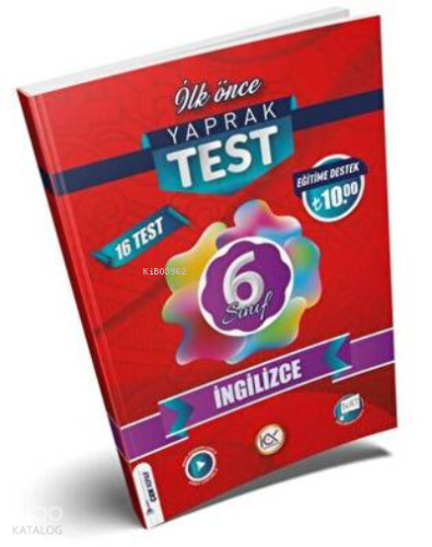 İlkönce Yayıncılık 6.Sınıf Yaprak Test İngilizce
