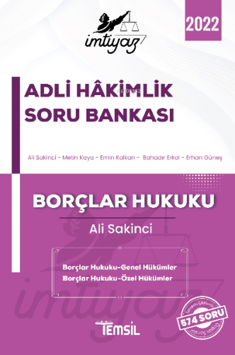 İmtiyaz Adli hakimlik Soru Bankası Borçlar Hukuku  ;Genel Hükümler - Özel Hükümler