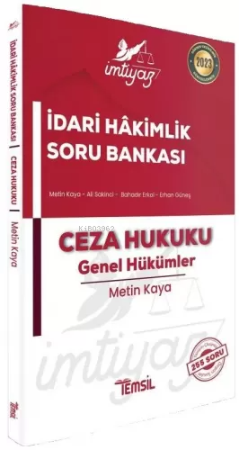İmtiyaz İdari Hakimlik Soru Bankası Ceza Hukuku