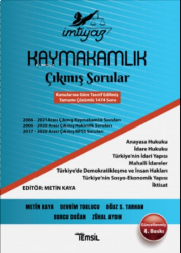 İmtiyaz Kaymakamlık Çıkmış Sorular