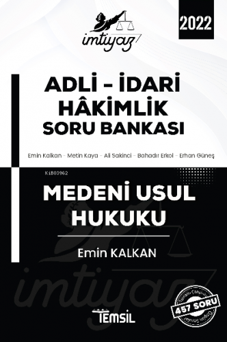 İmtiyaz Medeni Usul Hukuku Adli Hakimlik Soru Bankası