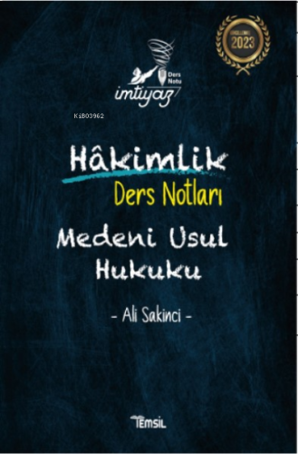 İmtiyaz Medeni Usul Hukuku Hakimlik Ders Notları