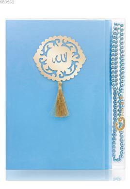 İnci Tesbih Hediyeli Mavi Kur'an'ı Kerîm