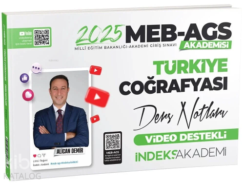 İndeks Akademi 2025 MEB-AGS Akademisi Türkiye Coğrafyası Video Ders Notları