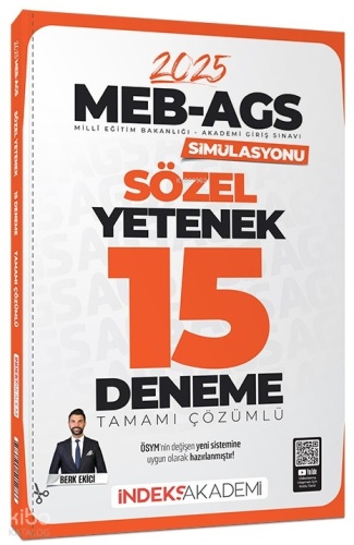 İndeks Akademi 2025 MEB-AGS Simülasyonu Sözel Yetenek 15 Deneme Çözümlü