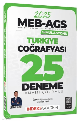 İndeks Akademi 2025 MEB-AGS Simülasyonu Türkiye Coğrafyası 25 Deneme Ç