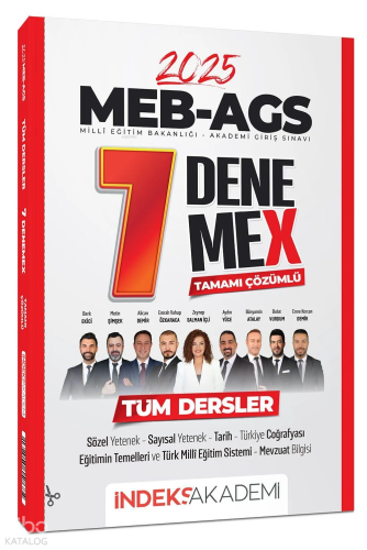 İndeks Akademi 2025 MEB-AGS Tüm Dersler 7 DenemeX Çözümlü