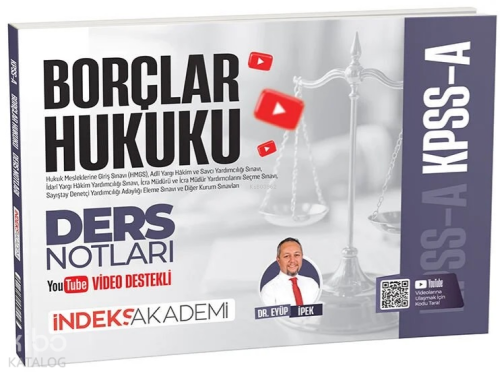 İndeks Akademi 2026 KPSS A Grubu Borçlar Hukuku Video Ders Notları