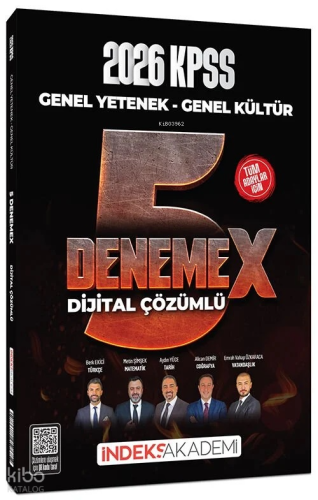 İndeks Akademi 2026 KPSS Genel Yetenek Genel Kültür 5 DenemeX Çözümlü