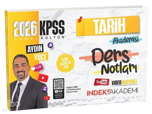 İndeks Akademi 2026 KPSS Tarih Akademisi Video Ders Notları