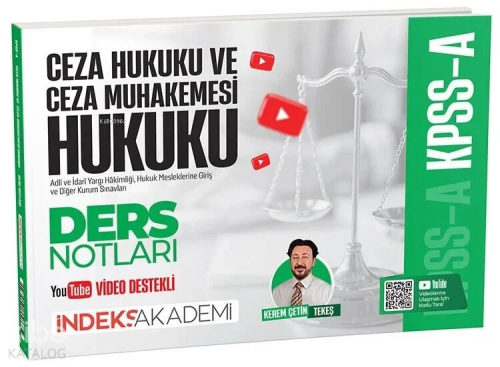 İndeks Akademi KPSS A Grubu Ceza Hukuku ve Ceza Muhakemesi Hukuku Video Ders Notları