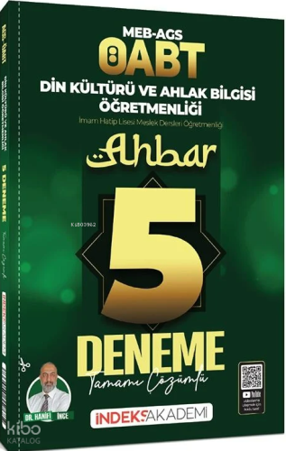 İndeks Akademi ÖABT MEB-AGS Din Kültürü ve Ahlak Bilgisi Ahbar 5 Deneme Çözümlü