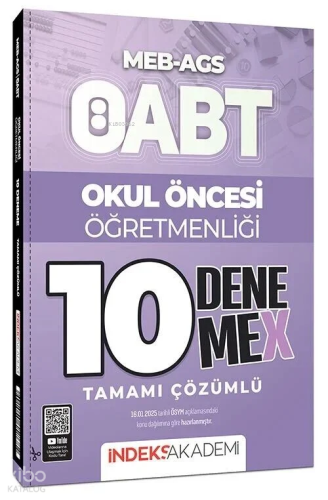İndeks Akademi ÖABT MEB-AGS Okul Öncesi Öğretmenliği 10 DenemeX Çözümlü