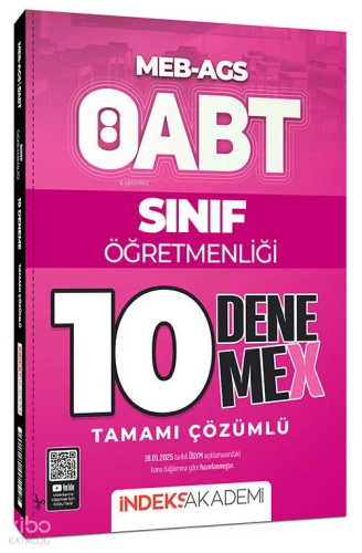 İndeks Akademi ÖABT MEB-AGS Sınıf Öğretmenliği 10 DenemeX Çözümlü