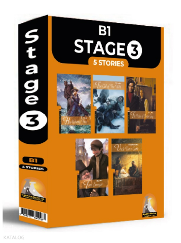 İngilizce Hikaye Stage 3 - 5'li Hikaye Seti Kutu Tanıtım (B1) Seviyelerinde Kare Kod Okumalı