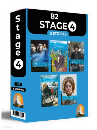 İngilizce Hikaye Stage 4 - 5'li Hikaye Seti Kutu Tanıtım (B2) Seviyelerinde Kare Kod Okumalı