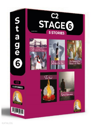 İngilizce Hikaye Stage 6 - 5'li Hikaye Seti Kutu Tanıtım (C2) Seviyelerinde Kare Kod Okumalı