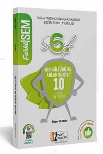 İsem Yayınları 6. Sınıf Din Kültürü ve Ahlak Bilgisi 10 Deneme Sınavı İsem
