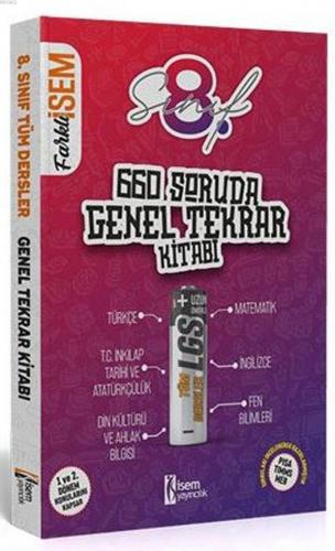 İsem Yayınları 8. Sınıf LGS 660 Soruda Genel Tekrar Kitabı İsem