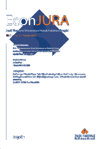 İzmir Ekonomi Üniversitesi Hukuk Fakültesi Dergisi EconJURA C: 1 S: 2 