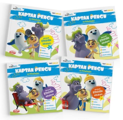 Kaptan Pengu ve Arkadaşları Hikayeli Etkinlik Kitapları Seti - 4 Kitap