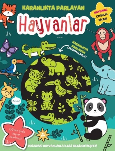 Karanlıkta Parlayan Kitaplar - Hayvanlar (Parlayan Çıkartmalar