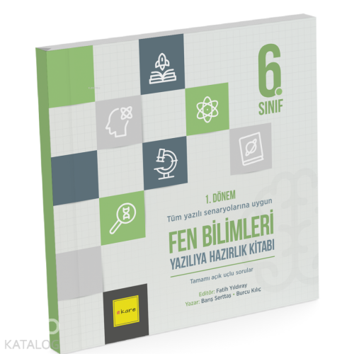 Kare Yayınları 6. Sınıf 1. Dönem Fen Bilimleri Yazılıya Hazırlık Kitab
