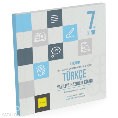 Kare Yayınları 7. Sınıf 1. Dönem Türkçe Yazılıya Hazırlık Kitabı