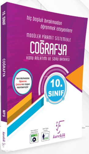 Karekök Yayınları 10. Sınıf Coğrafya Modüler Piramit Sistemi Soru Bankası