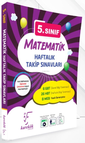Karekök Yayınları 5. Sınıf Matematik Haftalık Takip Sınavları