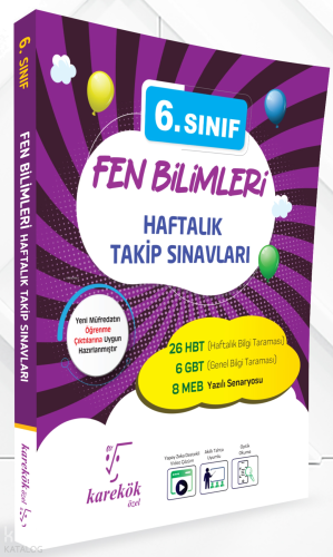 Karekök Yayınları 6. Sınıf Fen Bilimleri Haftalık Takip Sınavları