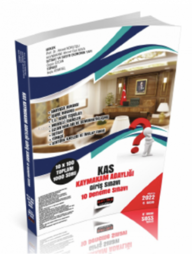 KAS Kaymakamlık Adaylığı Giriş Sınavı 10 Deneme Sınavı Savaş Yayınları 2022