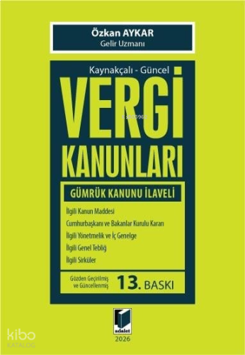 Kaynakçalı - Güncel Vergi Kanunları