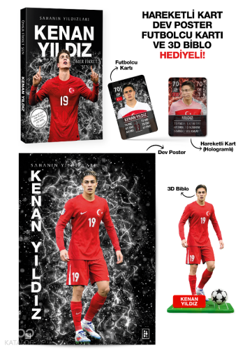 Kenan Yıldız - Sahanın Yıldızları - 3D Biblo - Hareketli Kart - Dev Poster - Futbolcu Kartı Hediyeli!