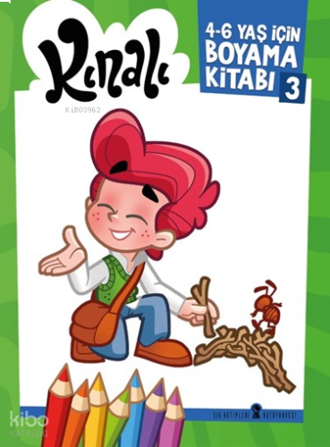 Kınalı 4-6 Yaş İçin Boyama Kitabı 3 (Yeşil)
