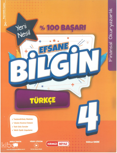 Kırmızı Beyaz 4. Sınıf Efsane Bilgin Türkçe