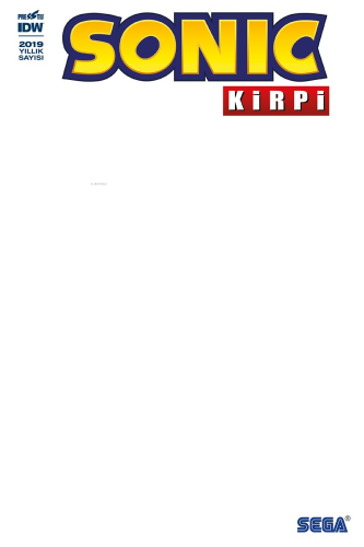 Kirpi Sonic Yıllık 2019 - Boş Kapak