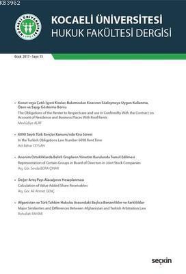 Kocaeli Üniv.Hukuk Fak.Dergisi Sayı:15 Ocak 2017