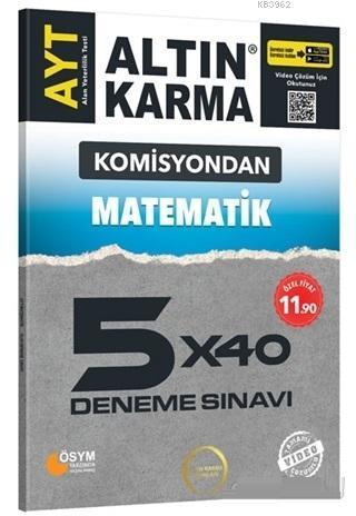 Komisyondan AYT Matematik 5x40 Deneme Sınavı