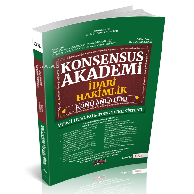 Konsensus Akademi Vergi Hukuku, Türk Vergi Sistemi Konu Anlatımı