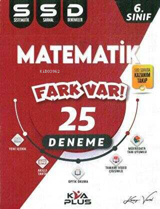 Koray Varol Akademi 6.Sınıf Matematik 25 Sistematik Sarmal Deneme