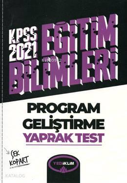 KPSS 2021 Eğitim Bilimleri Program Geliştirme Yaprak Test