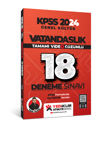 KPSS 2024 Genel Kültür Vatandaşlık Tamamı Video Çözümlü 18 Deneme Sınavı