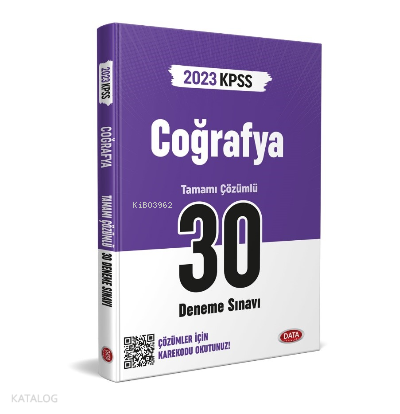 KPSS Coğrafya 30 Deneme Sınavı Karekod Çözümlü